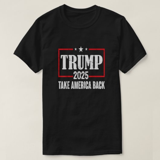 トランプ2025アメリカバックシャツの女男性へ性 Tシャツ (デザイン正面)