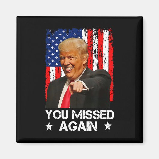 トランプ2025アメリカ国旗をまた外したね マグネット (正面)