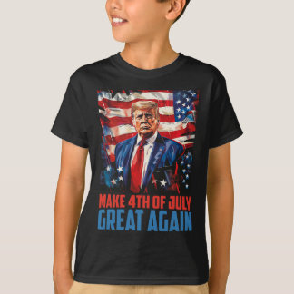トランプ2025再び独立した7月素晴らしの4日を作る Tシャツ