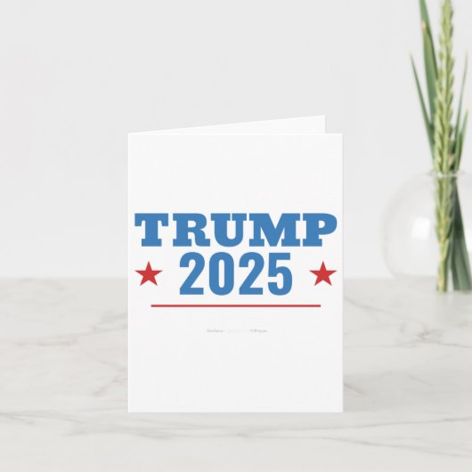 トランプ2025大統領の年選挙看板パロディ設計 カード (正面)