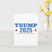 トランプ2025大統領の年選挙看板パロディ設計 カード (黄色い花)