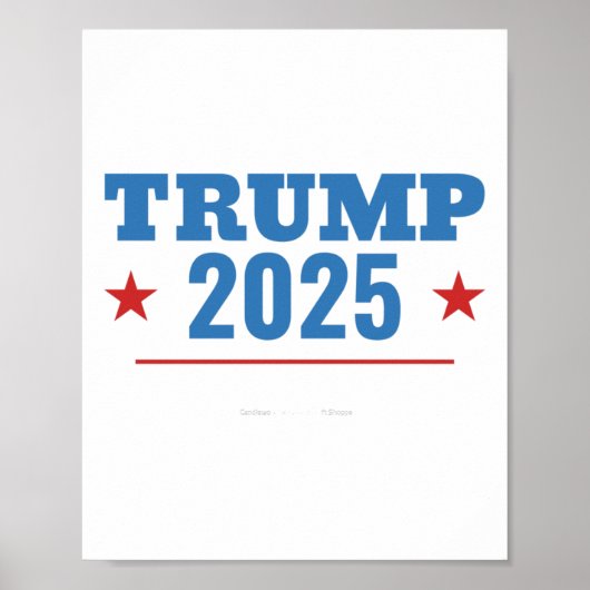 トランプ2025大統領の年選挙看板パロディ設計 ポスター (正面)