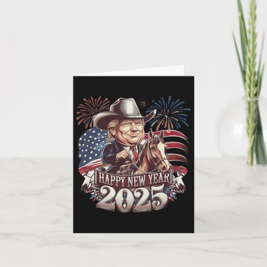 トランプ2025年新年愛国馬トランプアメリカ カード (正面)