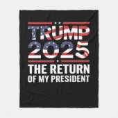 トランプ2025私の大統領の復帰47米国 フリースブランケット (正面)