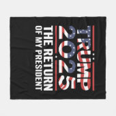 トランプ2025私の大統領の復帰47米国 フリースブランケット (正面(横))
