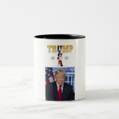 トランプ2025金ゴールドポートレートマグカップ☕米国45 47 ツートーンマグカップ (中央)