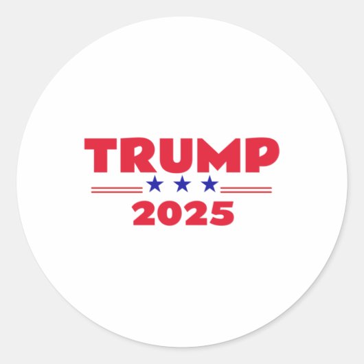 トランプ2025' ラウンドシール (正面)