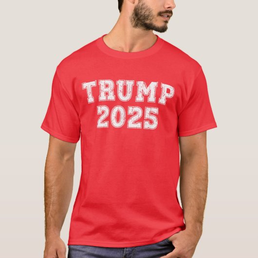トランプ2025、47代大統領ドナルド・トランプ2025 Tシャツ (正面)