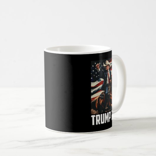 トランプ2025 7月の4番目の愛国的なアメリカ独立 コーヒーマグカップ (正面右)