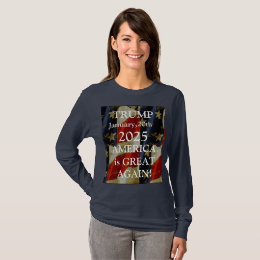 トランプ2025 Tシャツ (正面フル)