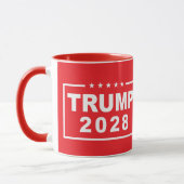 トランプ2028おもしろい大統領ドナルド・トランプ マグカップ (左)
