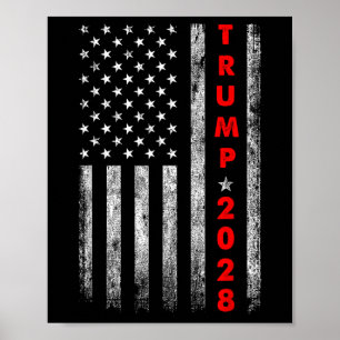 トランプ2028投票ドナルド・トランプ・アメリカ米国国旗Vinta ポスター