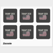 トランプ2028米国旗の大統領選挙 スクエアシール (シート)