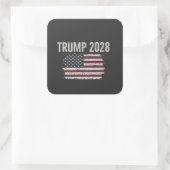 トランプ2028米国旗の大統領選挙 スクエアシール (バッグ)