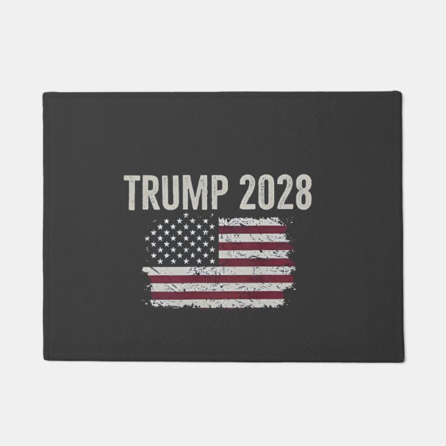 トランプ2028米国旗の大統領選挙 ドアマット (正面)