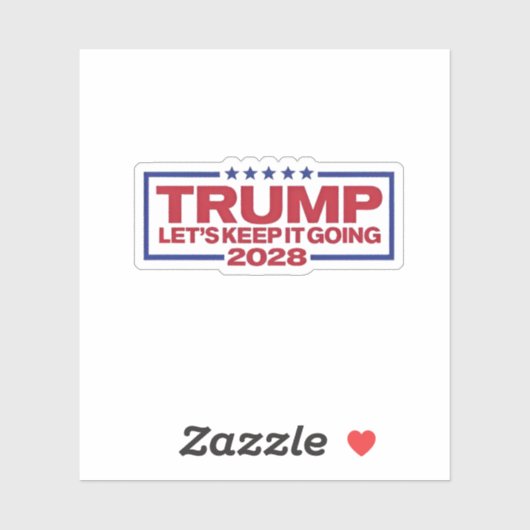 トランプ2028行保こう シール (シート)