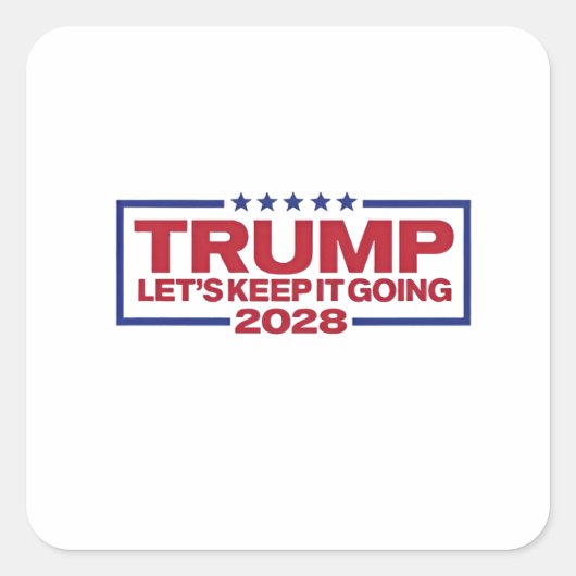 トランプ2028行保こう スクエアシール (正面)
