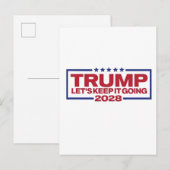 トランプ2028行保こう 案内ポストカード (正面/裏面)