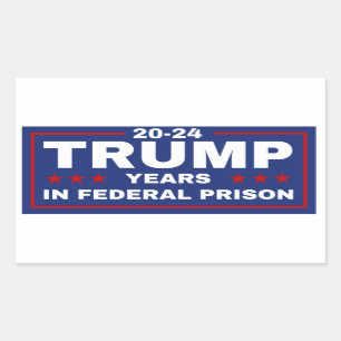 トランプ20-24刑務所で年、民主党自由党 長方形シール