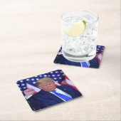 トランプ224がアメリカを取り戻す スクエアペーパーコースター (インサイチュ)