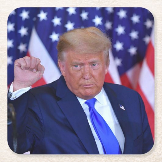 トランプ224アメリカを取り戻せ スクエアペーパーコースター (正面)