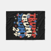 トランプ24 2024 Groovyレトロ フリースブランケット (正面(横))