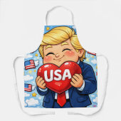 トランプ250周年7月4日アメリカ愛国主義 エプロン (正面)