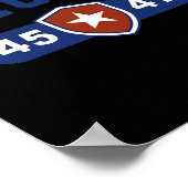 トランプ45とトランプ47アメリカン素晴らし ポスター (角)