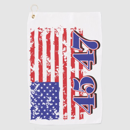 トランプ45と47 ゴルフタオル (正面)