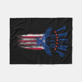 トランプ45と47 フリースブランケット (正面(横))