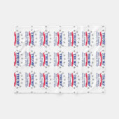 トランプ45代大統領 フリースブランケット (正面(横))