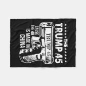 トランプ45原因46は中国1で作られる フリースブランケット (正面(横))