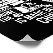 トランプ45原因46は中国1で作られる ポスター (角)