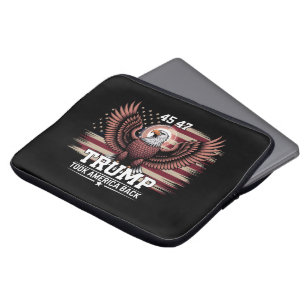 トランプ45日47日大統領国旗2025イーグルアメリカ ラップトップスリーブ
