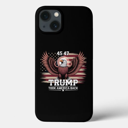 トランプ45日47日大統領国旗2025イーグルアメリカ Case-Mate iPhoneケース (裏面)