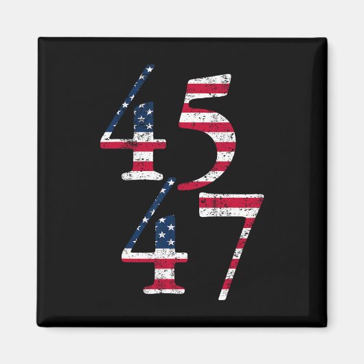 トランプ45日47期大統領就任式Usa Fla マグネット (正面)