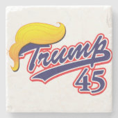 トランプ45 ストーンコースター (正面)