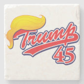 トランプ45 ストーンコースター (正面)