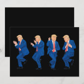 トランプ45 47おもしろいダンス踊りUSA社長 招待状 (正面/裏面)