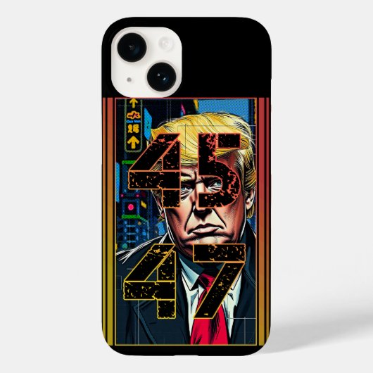 トランプ45 47アポップ・アートのートポートレート Case-Mate iPhoneケース (裏面)