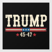 トランプ45 47アメリカ合衆国国旗のレトロヴィンテージ ウィンドウサイン (シート)