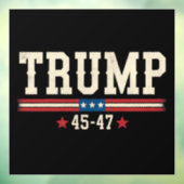 トランプ45 47アメリカ合衆国国旗のレトロヴィンテージ ウィンドウサイン (シート3)