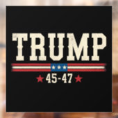 トランプ45 47アメリカ合衆国国旗のレトロヴィンテージ ウィンドウサイン (シート2)