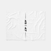 トランプ45 47トランプレトロ未来的デザイン フリースブランケット (正面(横))