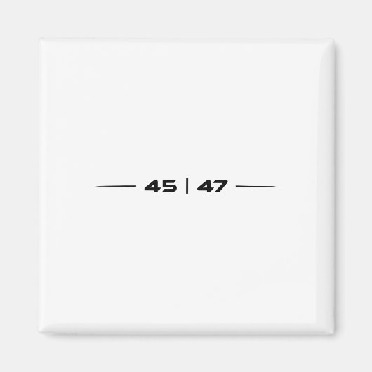 トランプ45 47トランプレトロ未来的デザイン マグネット (正面)