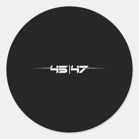 トランプ45 47トランプレトロ未来的 ラウンドシール (正面)