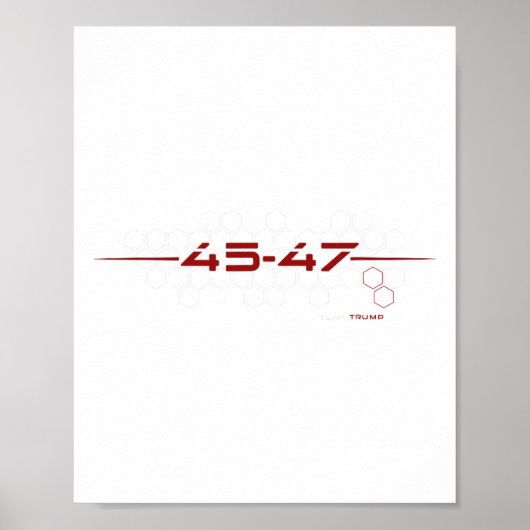 トランプ45 47レトロ未来的デザイン ポスター (正面)