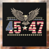 トランプ45 47ヴィンテージアメリカ合衆国イーグル国旗 ウィンドウサイン (シート2)