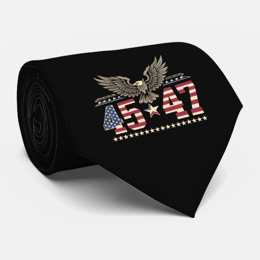 トランプ45 47ヴィンテージアメリカ合衆国イーグル国旗 ネクタイ (ロール)