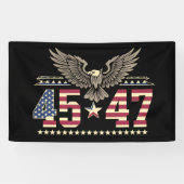 トランプ45 47ヴィンテージアメリカ合衆国イーグル国旗 横断幕 (横)